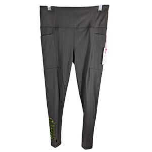 JUICY COUTURE Leggings Black Size Small Pockets Womens Anthracite Sport Workout